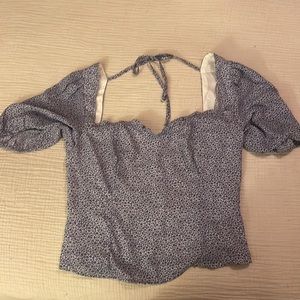 Abercrombie and Fitch Puff Sleeve Squareneck Top